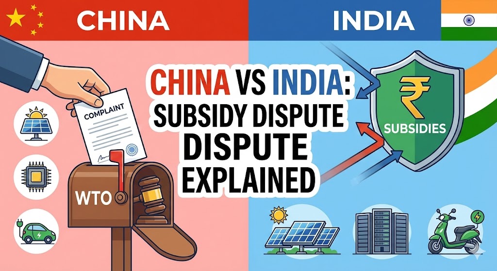 China WTO Complaint Against India: Solar, IT & EV Subsidy Dispute Explained