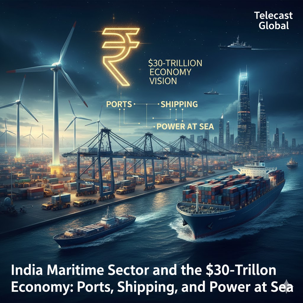 India Maritime Sector and the $30-Trillion Economy Vision: Ports, Shipping, and Power at Sea