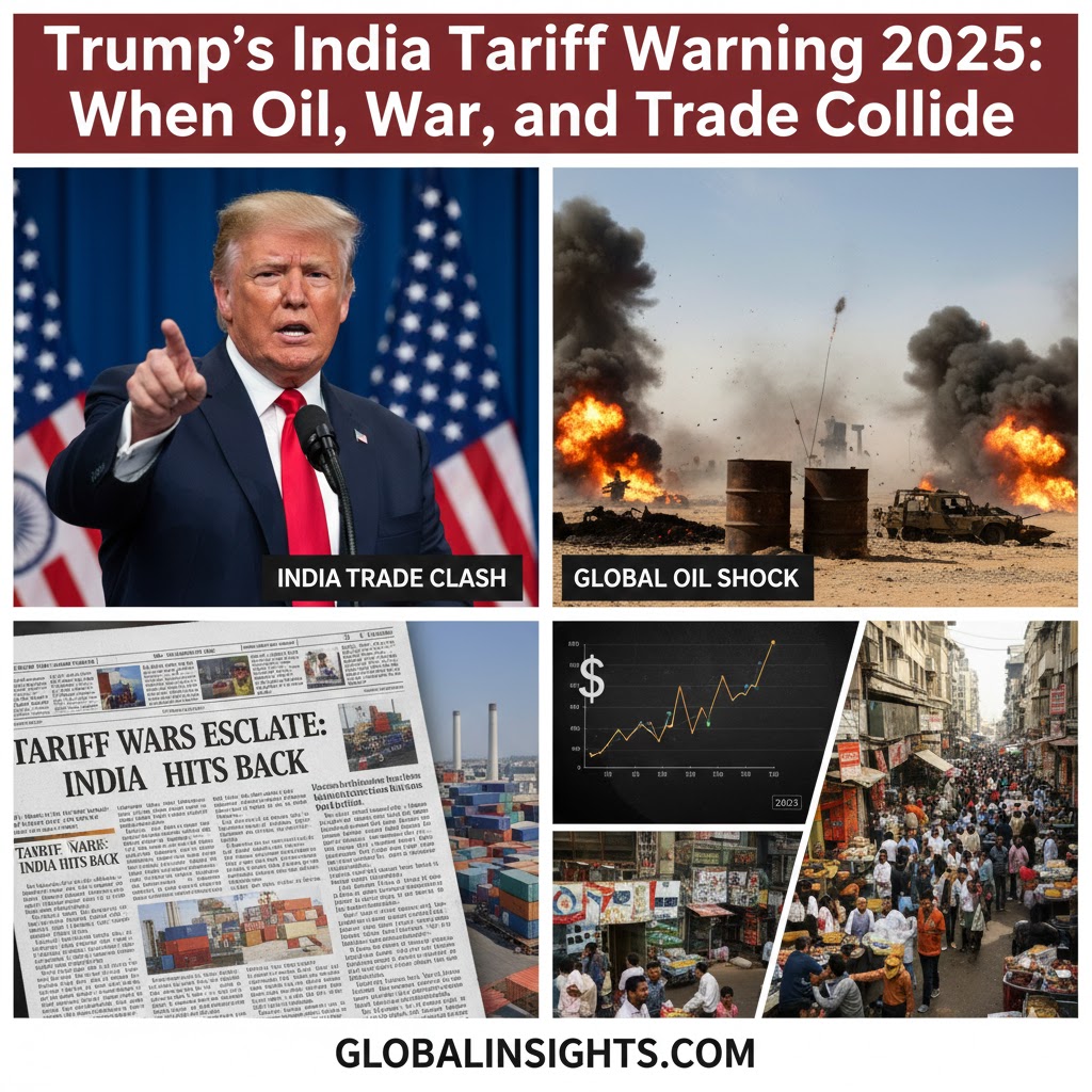 Trump’s India Tariff Warning 2025: When Oil, War, and Trade Collide