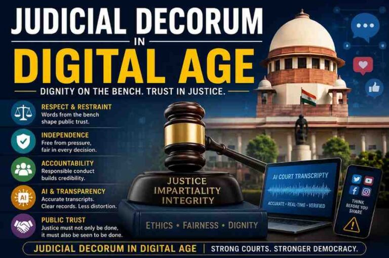 Judicial Decorum in Digital Age: Why 2026 Courts Must Balance Free Speech, Dignity, and Public Trust