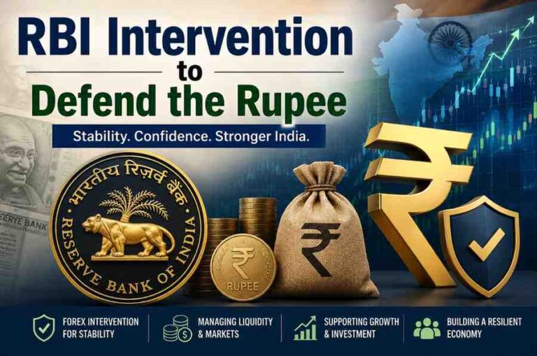 RBI Intervention to Defend the Rupee